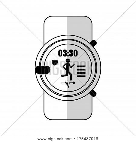 sport watch icon over white background. vector illustration