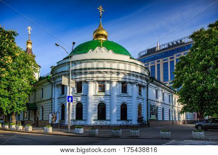 Kiev Vvedensky Monastery. church. orthodox. architecture. religious.