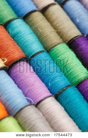 bobbins of lurex thread