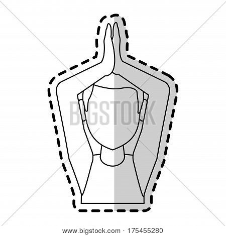 man doing yoga yogi icon image vector illustration design