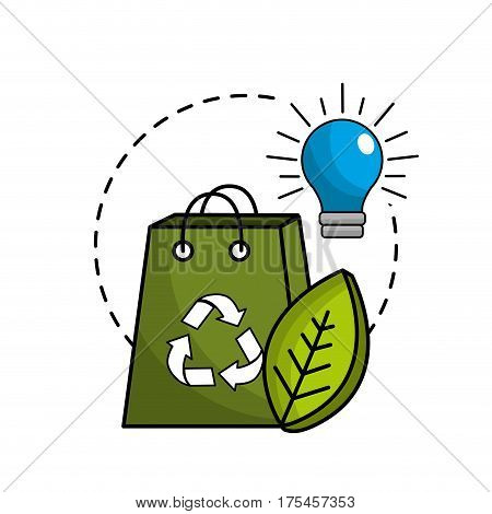 reduce and save electry energy icon, vector illustration design