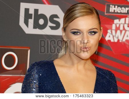 Kelsea Ballerini at the 2017 iHeartRadio Music Awards held at the Forum in Inglewood, USA on March 5, 2017.