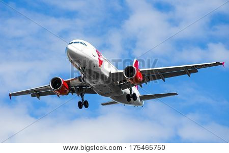 Airbus a319 Chech CSA airlines airport Pulkovo Russia Saint-Petersburg July 2016.