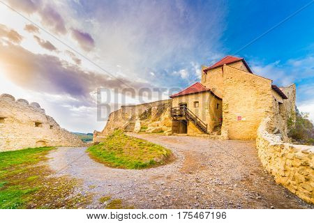 Medieval Fortress Rupea Brasov landmark Transylvania Romania