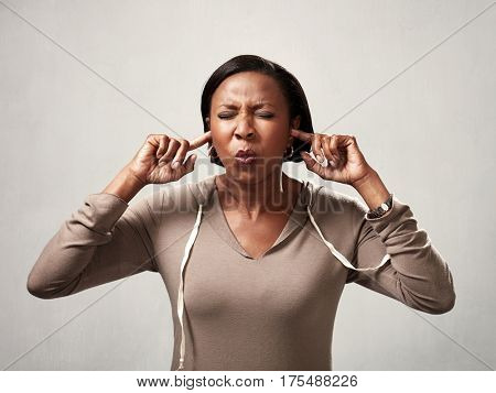 Black woman hearing anything