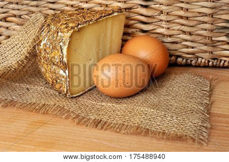 Sbirro Talian Cheese With Countrified Background