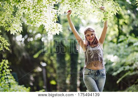 Beautiful Woman In Nature