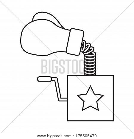 fool day surprise box image thin line vector illustration eps 10