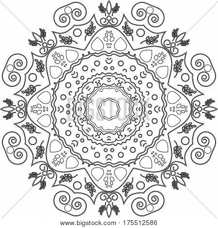 Mandala. Round Ornament Pattern. Vintage decorative elements