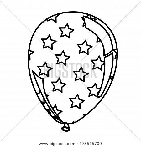 figure balloon with stras independece day icon, vector illustraction design