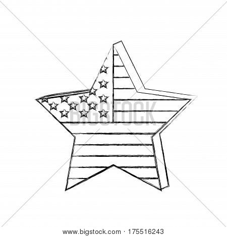silhouette independece day flag icon, vector illustraction design