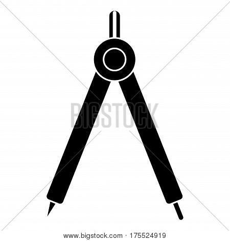 compass geometry school pictogram vector illustration eps 10