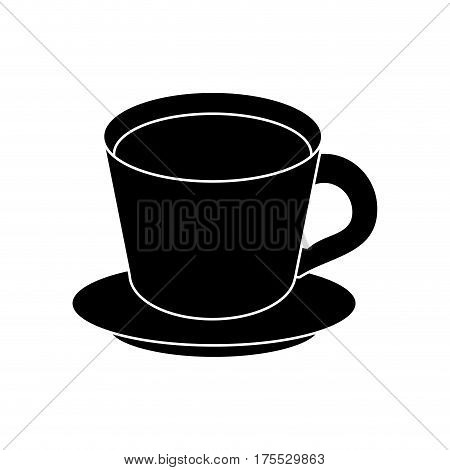 coffee cup plate pictogram vector illustration eps 10