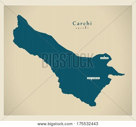 Modern Map - Carchi Ec Illustration Silhouette