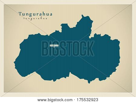 Modern Map - Tungurahua Ec Illustration Silhouette