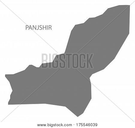 Panjshir Afghanistan map grey illustration silhouette province