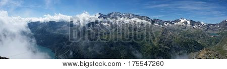 landscape from terra hill in gran paradiso national park