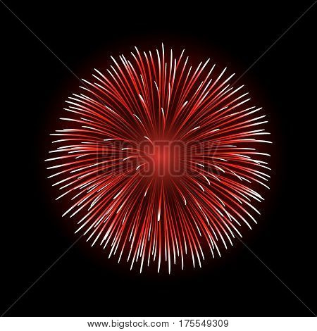 Firework Bursting Sparkle Isolated