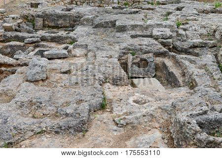 Ancient Roman Ruins Of Egnazia On Puglia