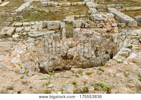 Ancient Roman Ruins Of Egnazia On Puglia