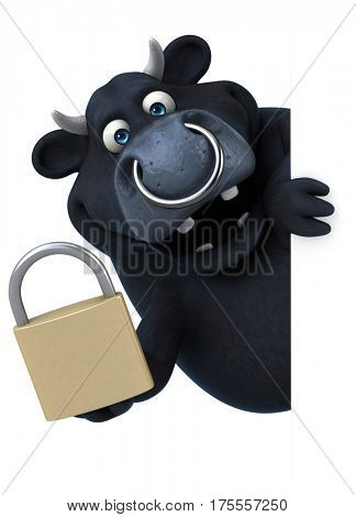 Black bull - 3D Illustration