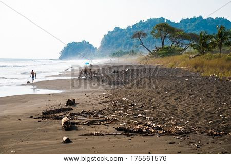 Tropical beach of Playa Hermosa near the town of Jaco, Costa Rica