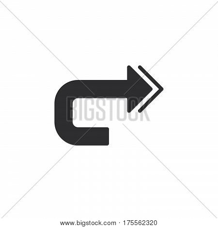 Repeat icon vector filled flat sign solid pictogram isolated on white. Symbol logo illustration. Pixel perfect