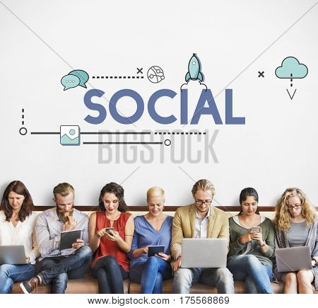 Digital Community Interaction Online Communication Stay Connected Interactive