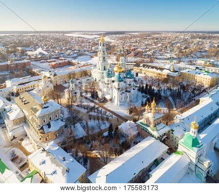 Aerial View On Trinity St. Sergy Monastery At Winter