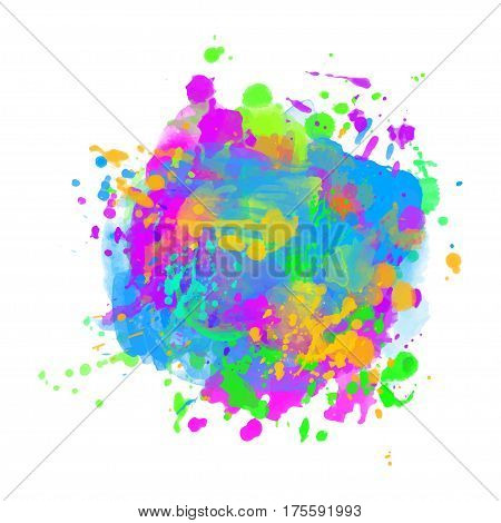 Abstract watercolor coloring background banner Eps10 Vector illustration.  Happy Holi and Dolyatra celebration