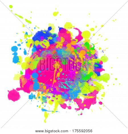 Abstract watercolor coloring background banner Eps10 Vector illustration.  Happy Holi and Dolyatra celebration