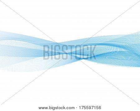 Abstract transparent blue wave background. Smoke effect design element wallpaper. Modern design EPS10 vector illustration.