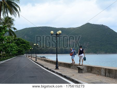 Rural Road On Con Dao Island, Vietnam