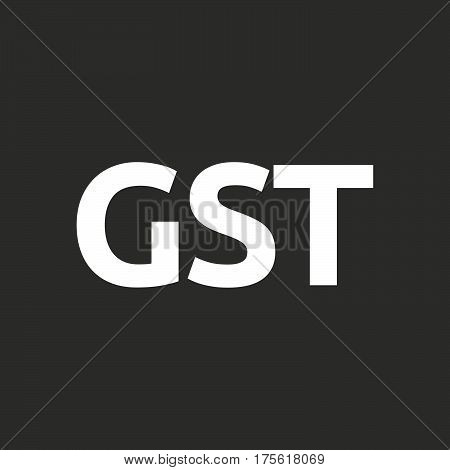 Isolated Vector Illustration Of  The Goods And Service Tax Acronym Gst