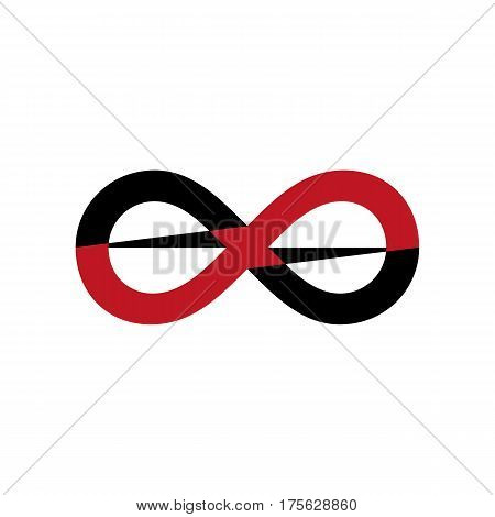 Infinity symbol in modern style. Isolated on white background. Vector illustration