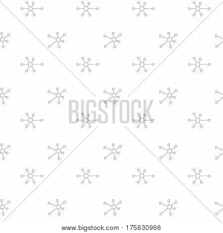 Abstract Seamless Background. Pattern Decorated With Dots, Lines And Hexahedrons