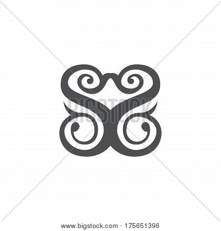 double S logo symbol vector illustrations in black and white