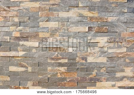 Modern stone brick walln for design and decoration