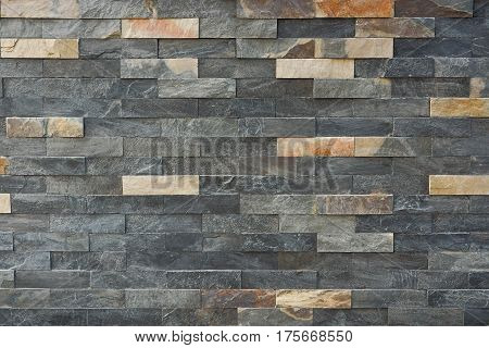 Modern stone brick wall for design and decoration