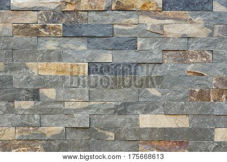 Modern stone brick wall for design and decoration