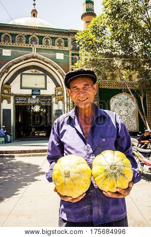 Man Selling Melons