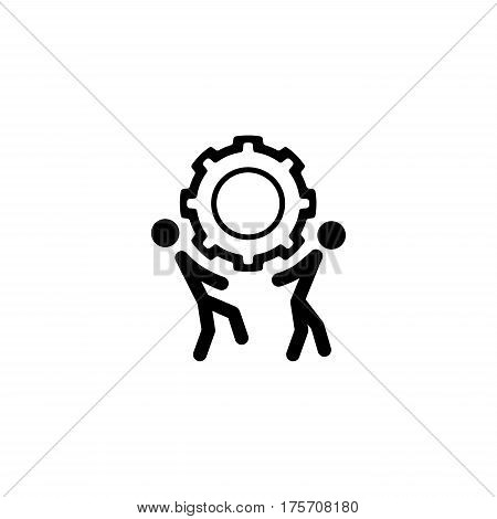 Technical Support Icon. Flat Design. Business Concept. Isolated Illustration.