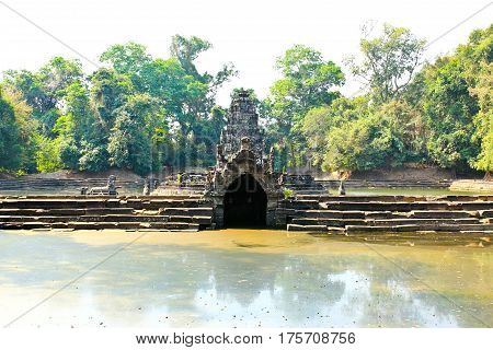Neak Pean Temple at the Angkor Wat historical site areaSiem Reap. Cambodia.