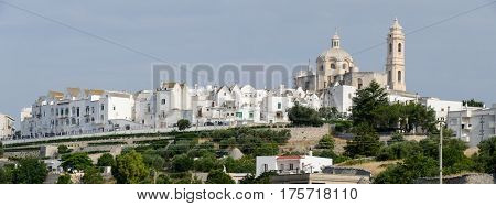 Panoramic View Of Locorotondo On Puglia