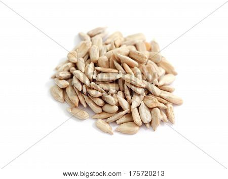 Rapeseed Seeds On White Background