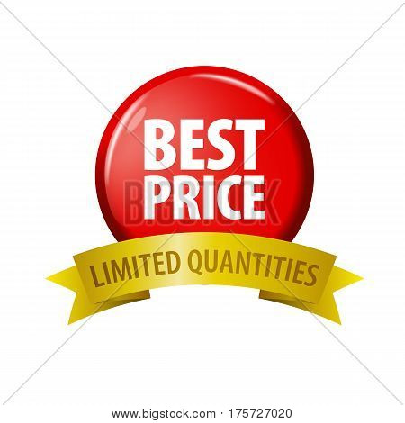 Red Button With Words 'best Price - Limited Quantities'