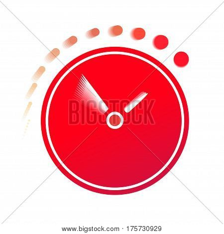 Time flies on the clock. EPS8 icon
