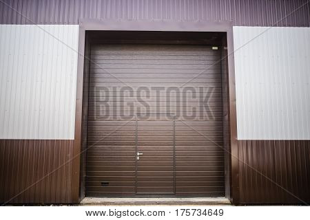 Metal Texture Brown And White Siding