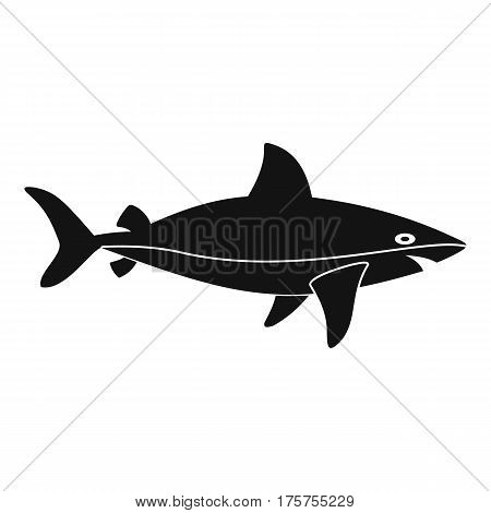 Shark fish icon. Simple illustration of shark fish vector icon for web