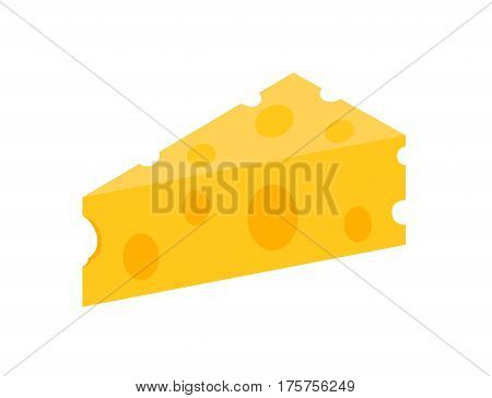 cheese icon vector on white background .